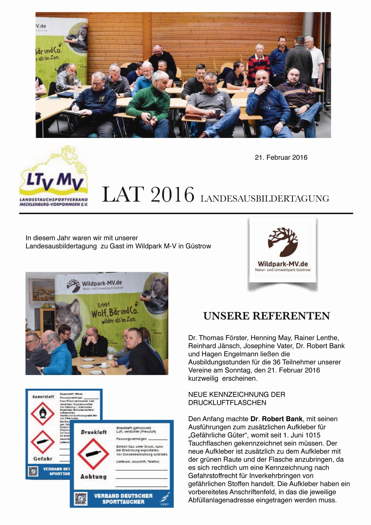 VDST Tauchertag 2015 Page 1